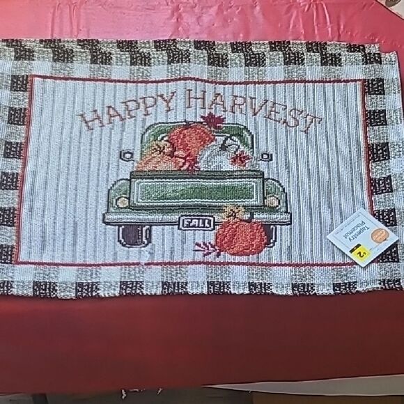 Happy Harvest Fall  Tapestry Placemat - Picture 1 of 4